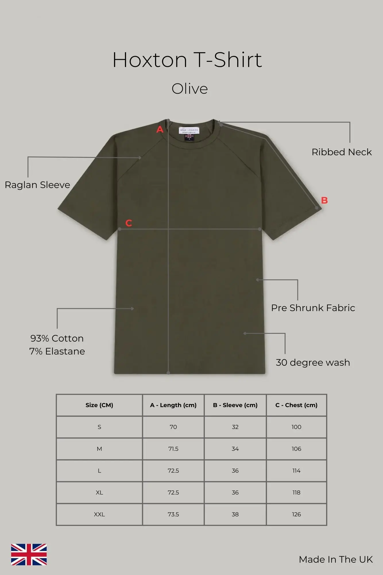 Hoxton Raglan Sleeve Fitted T-shirt - Olive - Image 5