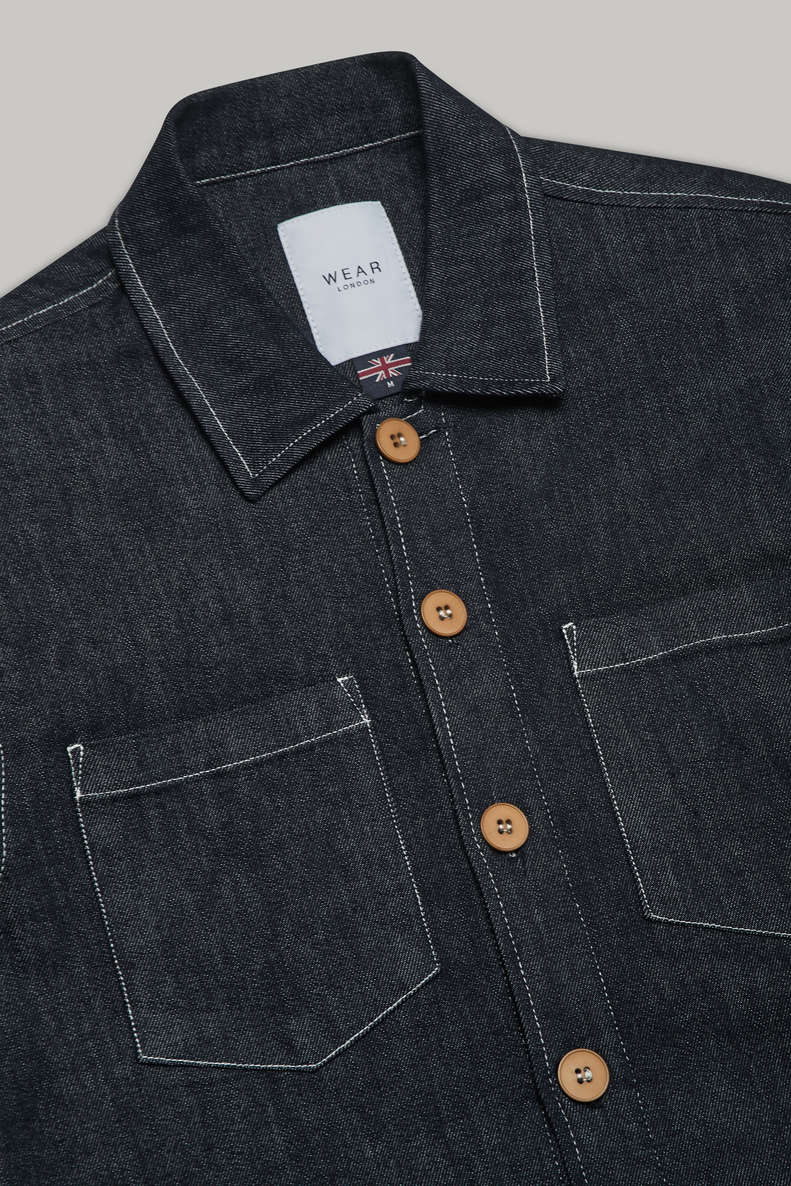 Turner Long Sleeve Shacket - Denim Stay Blue - Image 4