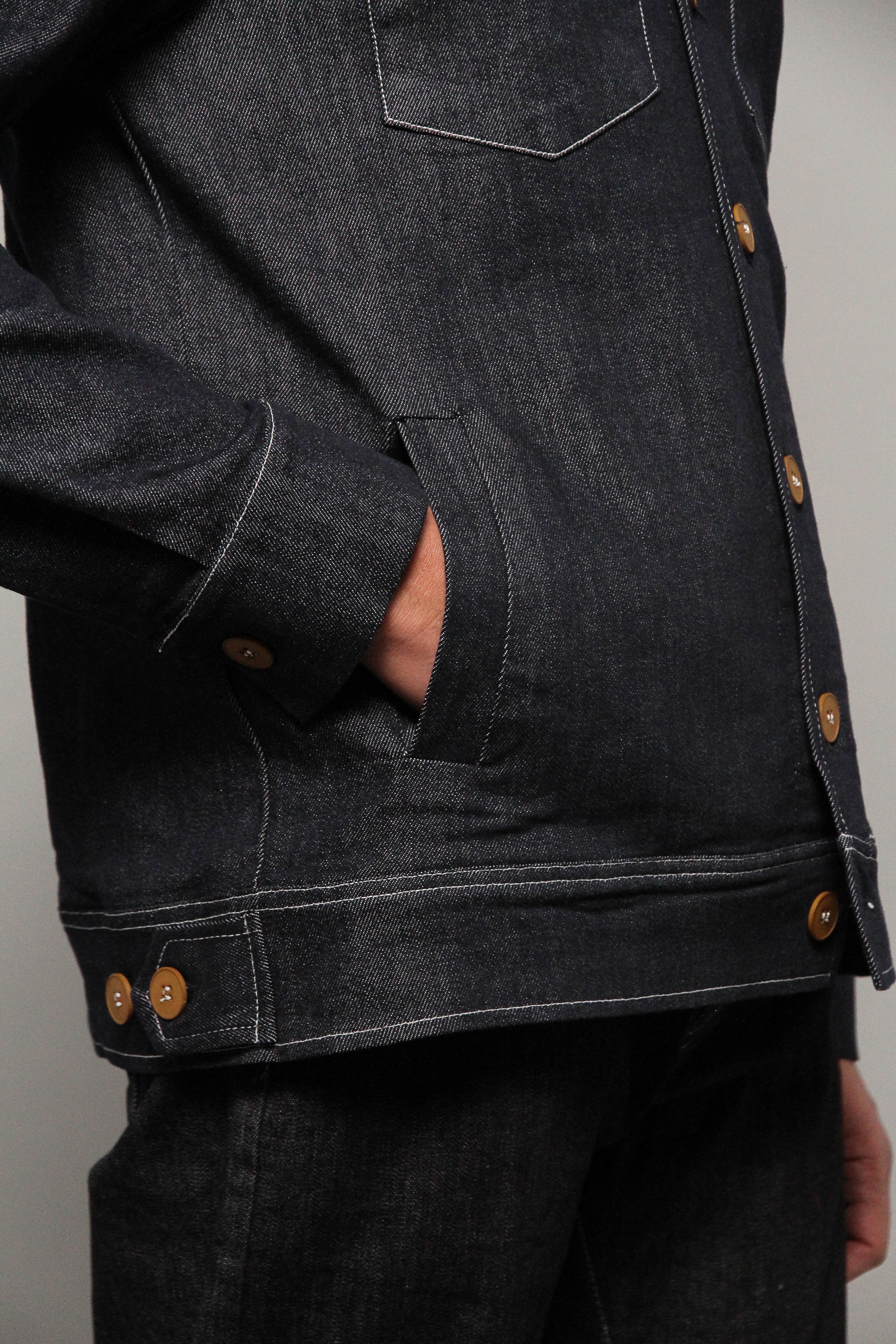 Turner Long Sleeve Shacket - Denim Stay Blue - Image 9
